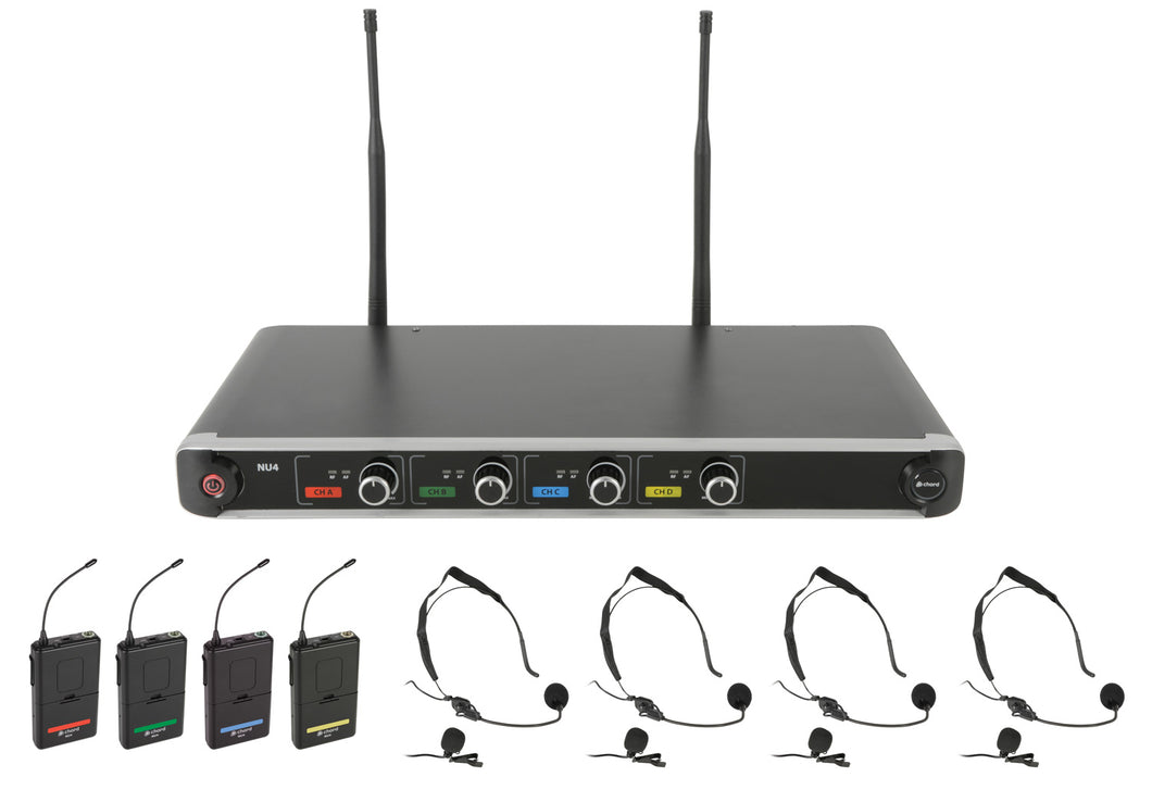 Chord NU4-N Quad UHF System-Neck/Lapel