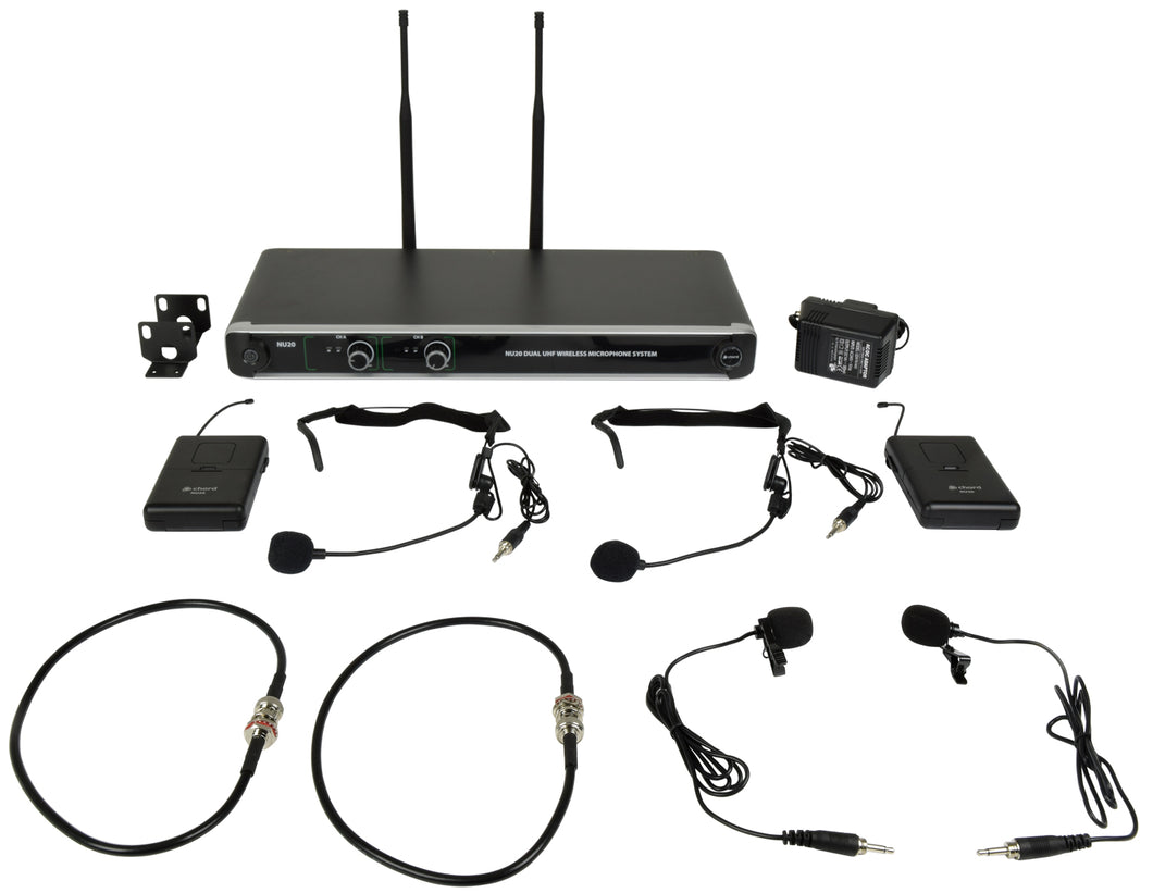 Chord NU20 Dual UHF Beltpack with Neckband + Lavalier Mic