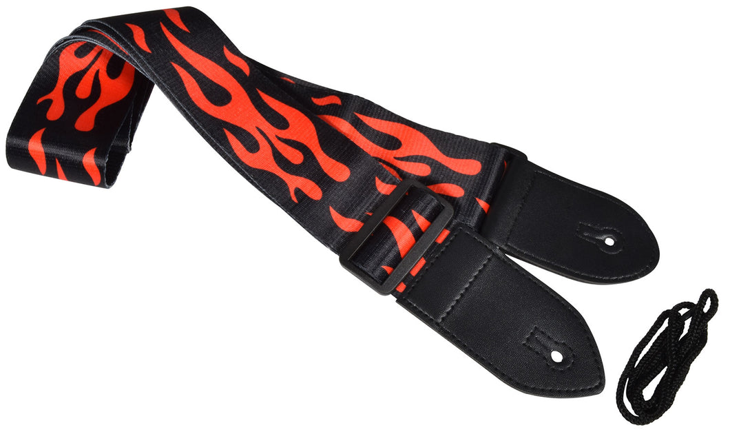 Chord Red Flame Guitar Strap