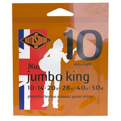 JK10 Rotosound Jumbo King string set acoustic phosphor bronze wound 10-50