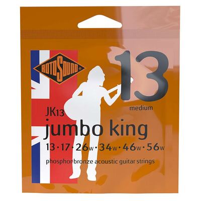 JK13 Rotosound Jumbo King string set acoustic phosphor bronze wound 13-56