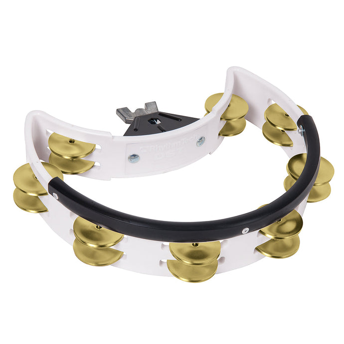 Rhythm Tech Drum Set Tambourine ~ Brass Jingles ~ White