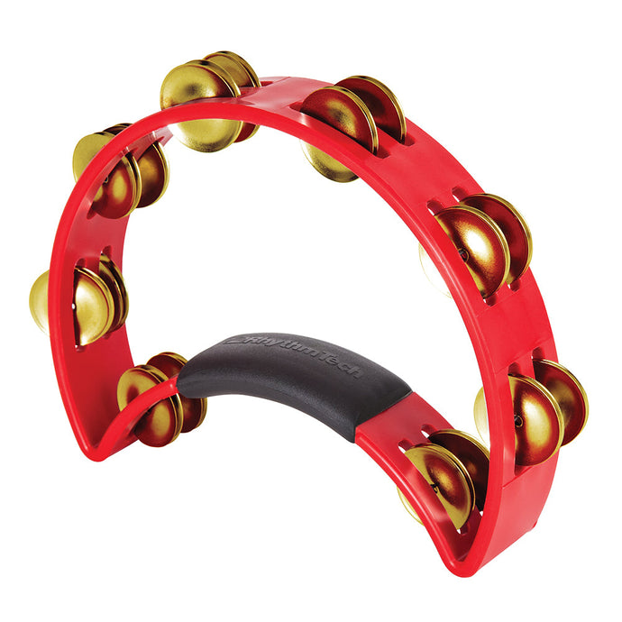 Rhythm Tech Original Tambourine ~ Polished Brass Jingles ~ Red