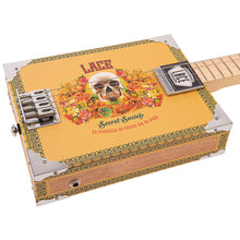 Load image into Gallery viewer, Lace Cigar Box Electric Guitar ~ 4 String ~ Secret Society
