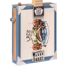 Load image into Gallery viewer, Lace Cigar Box Electric Guitar ~ 4 String ~ Gone Fishin&#39;
