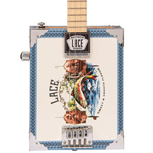 Load image into Gallery viewer, Lace Cigar Box Electric Guitar ~ 4 String ~ Gone Fishin&#39;
