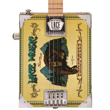 Load image into Gallery viewer, Lace Cigar Box Electric Guitar ~ 4 String ~ Grizzly Bear
