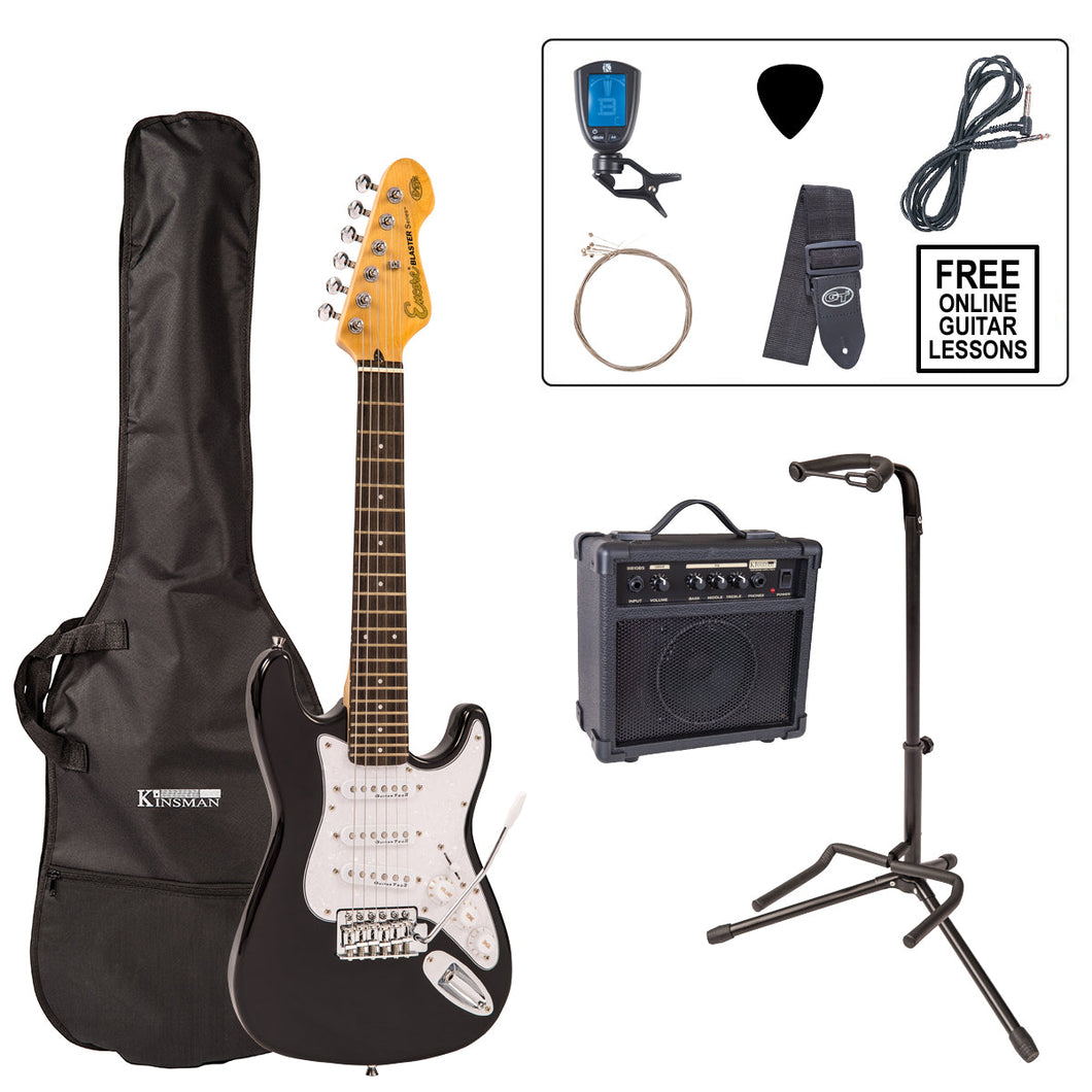 Encore 3/4 Size Electric Guitar Pack ~ Gloss Black