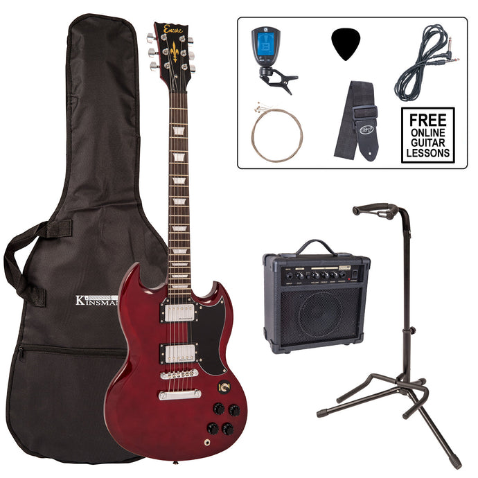 Encore E69 Electric Guitar Pack ~ Cherry Red