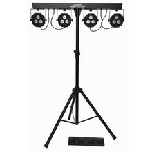Load image into Gallery viewer, Kam Power Party Bar WFS Lights ~ inc lights, stand, footswitch &amp; bag

