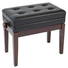 Load image into Gallery viewer, Kinsman Deluxe Adjustable Piano Bench with Storage ~ Satin Rosewood
