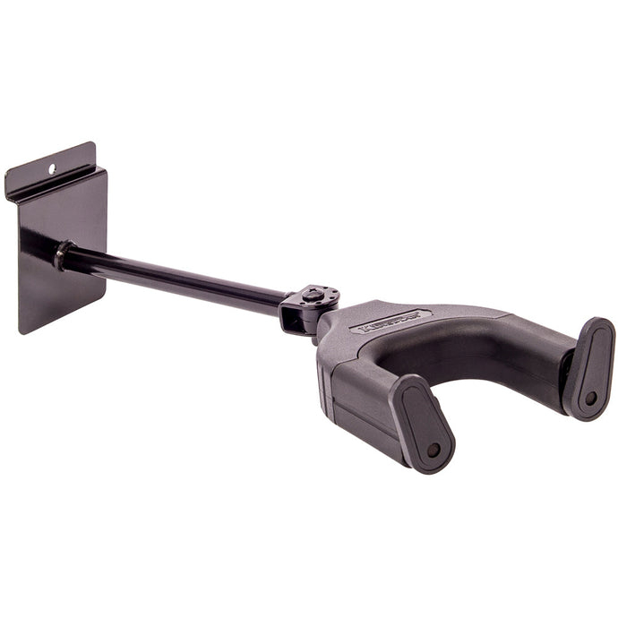 Kinsman Auto Lock Slatwall Guitar Hanger ~ Black ~ Long