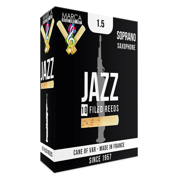 Marca Jazz Filed Reeds ~ 10 Pack ~ Soprano Sax ~ 1.5