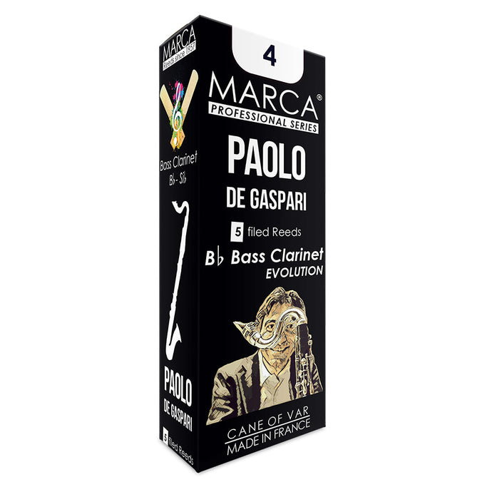 Marca Paolo De Gaspari Reeds ~ 5 Pack ~ Bass Clarinet ~ 4