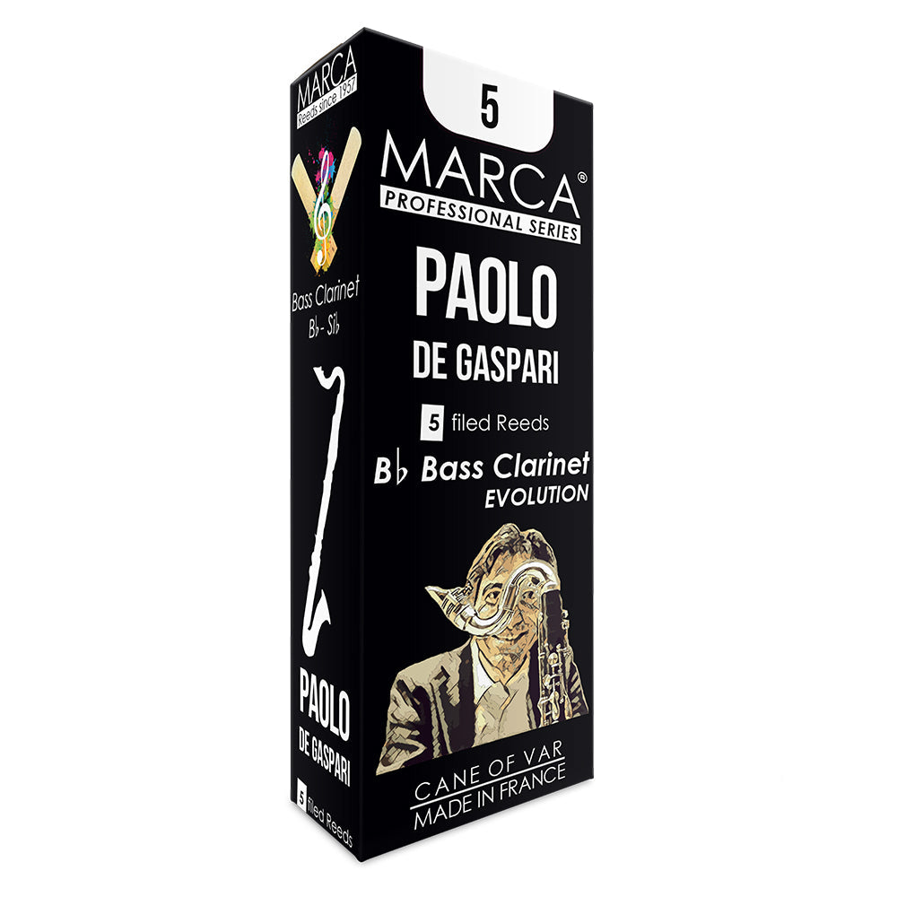 Marca Paolo De Gaspari Reeds ~ 5 Pack ~ Bass Clarinet ~ 5