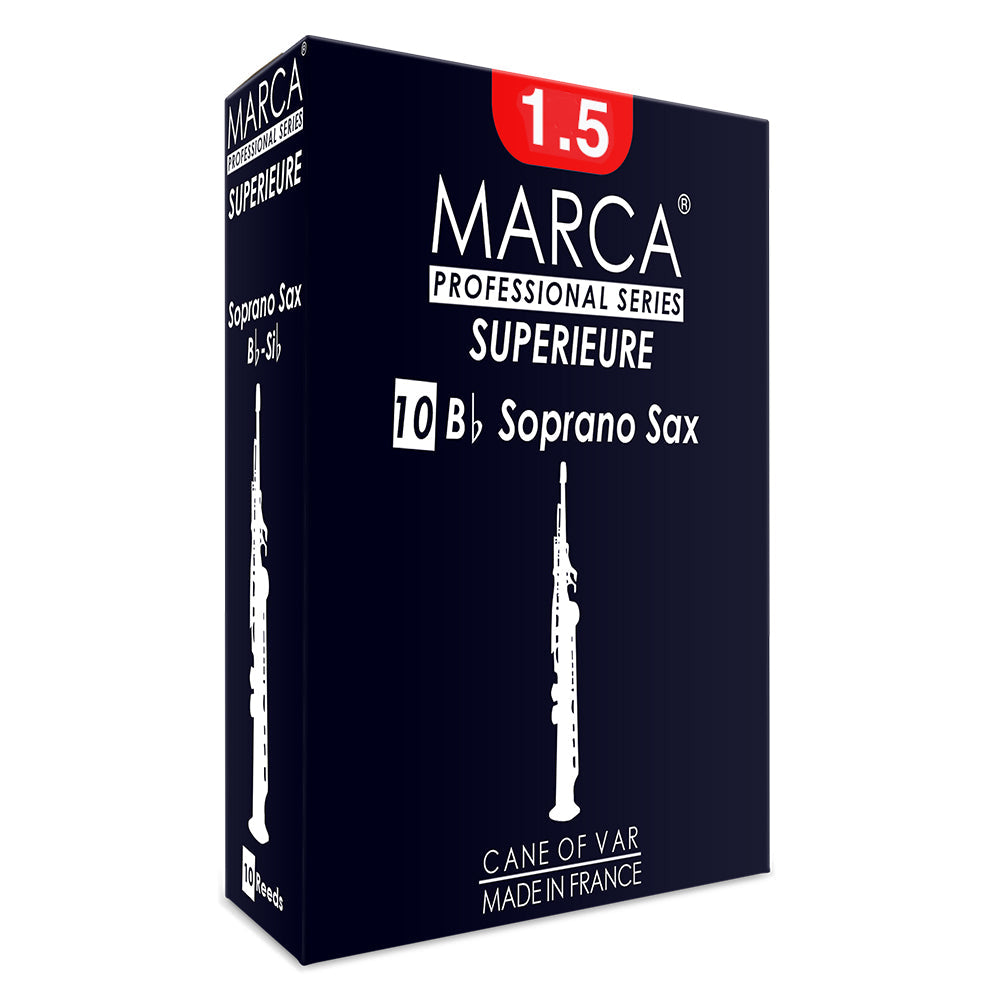 Marca Superieure Reeds ~ 10 Pack ~ Soprano Sax ~ 1.5