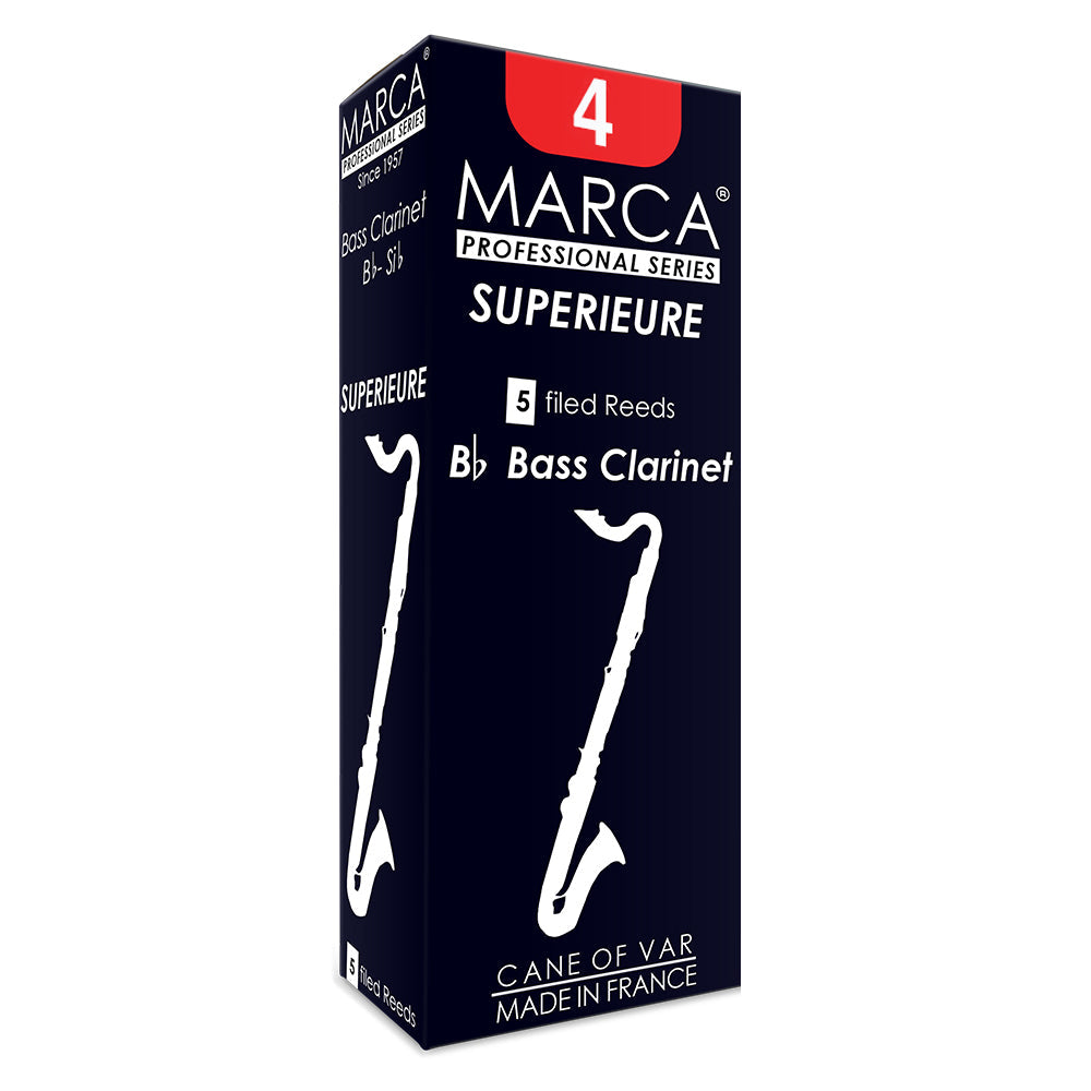 Marca Superieure Reeds ~ 5 Pack ~ Bass Clarinet ~ 4