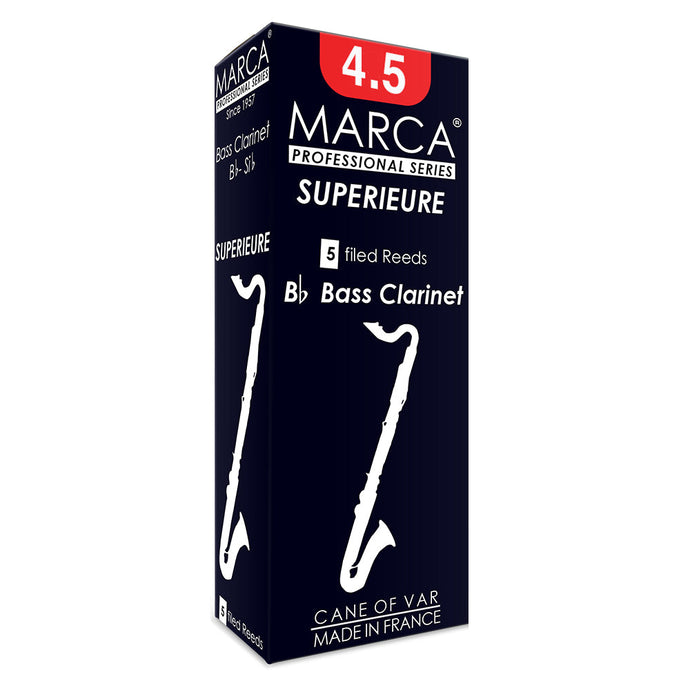 Marca Superieure Reeds ~ 5 Pack ~ Bass Clarinet ~ 4.5