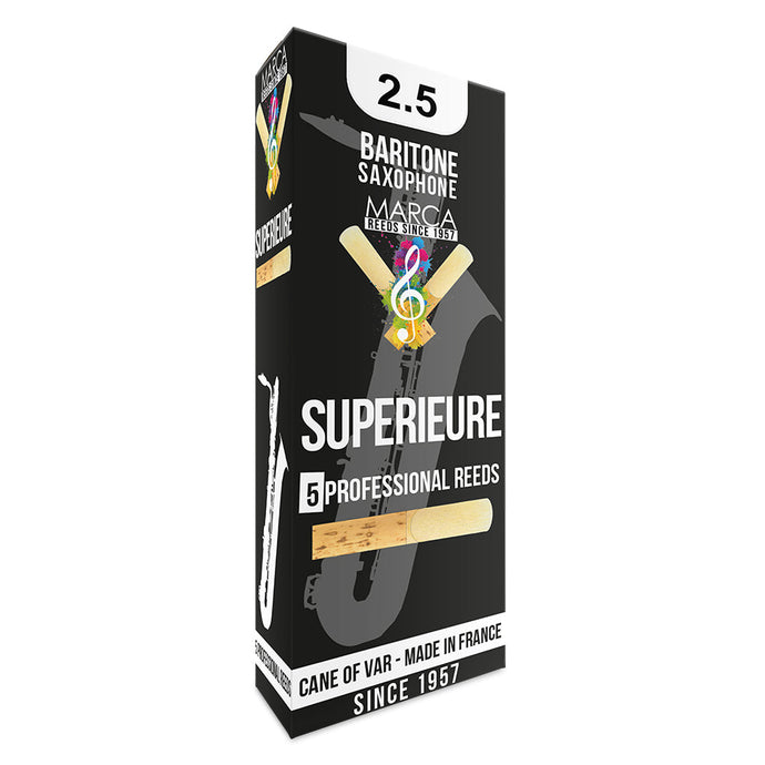 Marca Superieure Reeds ~ 5 Pack ~ Baritone Sax ~ 2.5