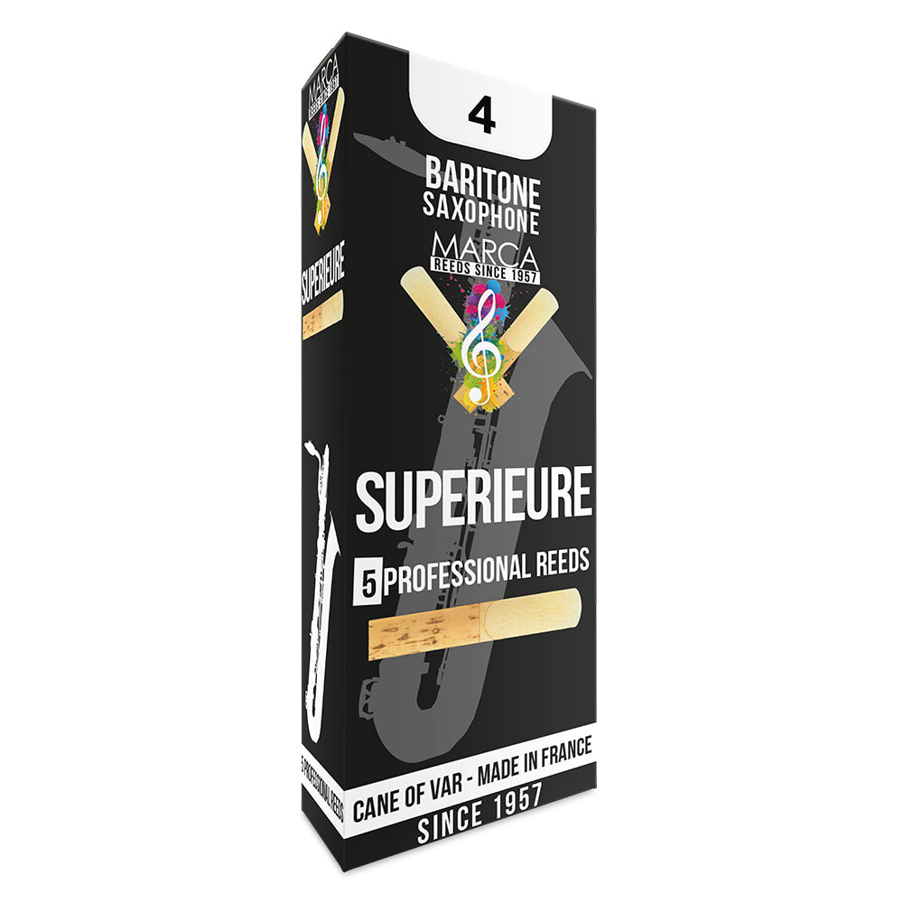 Marca Superieure Reeds ~ 5 Pack ~ Baritone Sax ~ 4