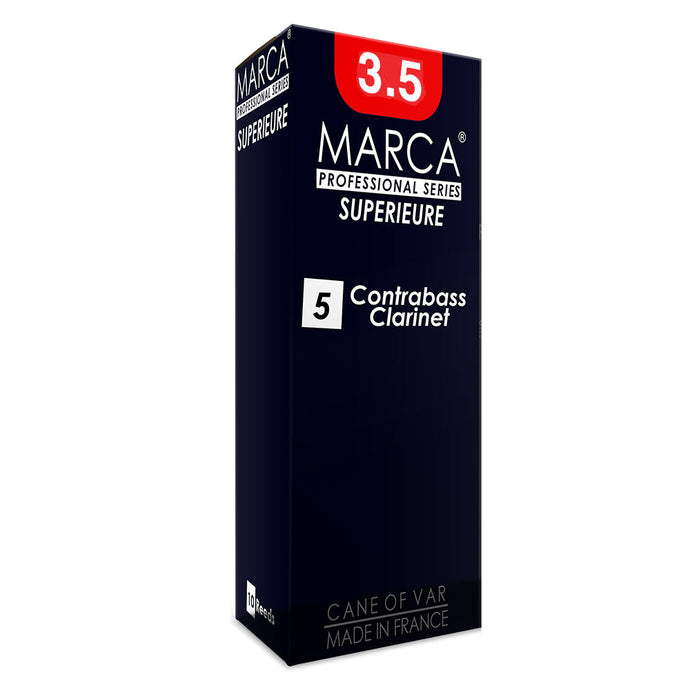 Marca Superieure Reeds ~ 5 Pack ~ Contrabass Clarinet ~ 3.5