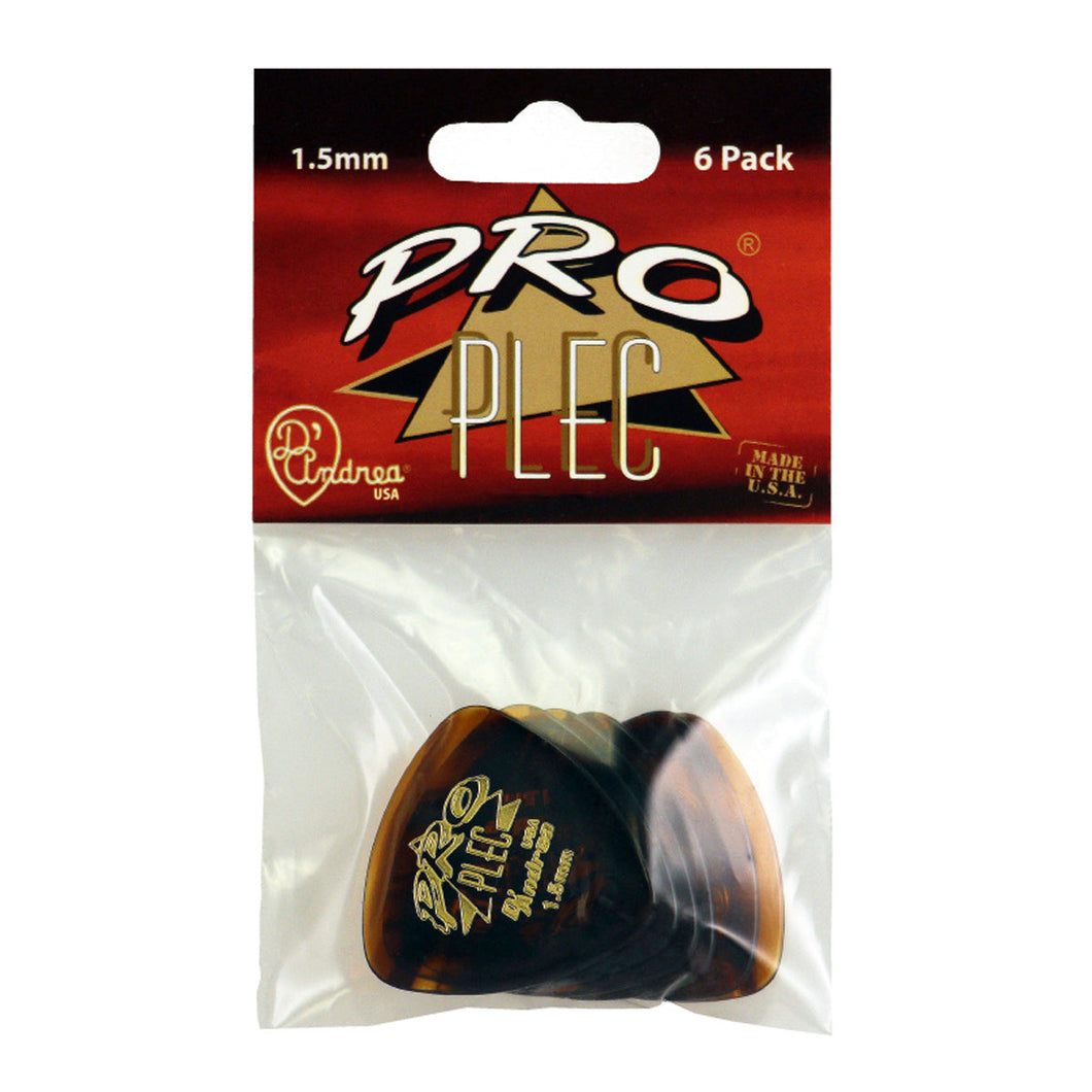 D'Andrea Pro Plecs Pick Pack ~ Large Round Triangle ~ 6 Picks