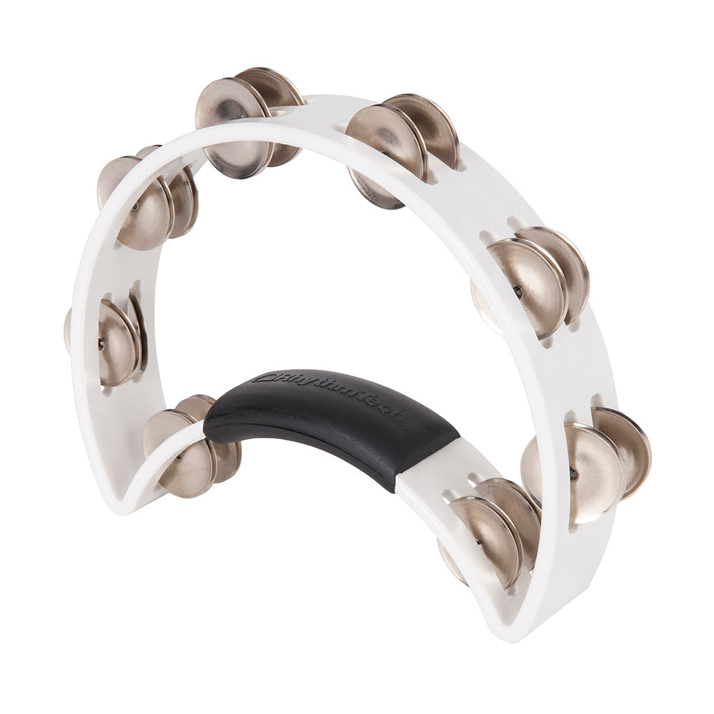 Rhythm Tech Original Tambourine ~ Nickel Steel Jingles ~ White