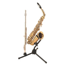 Load image into Gallery viewer, On-Stage Alto / Tenor Sax Stand with Flute Peg
