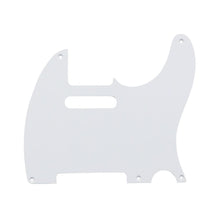 Load image into Gallery viewer, Telecaster 1 ply white 5 hole mount pickguard
