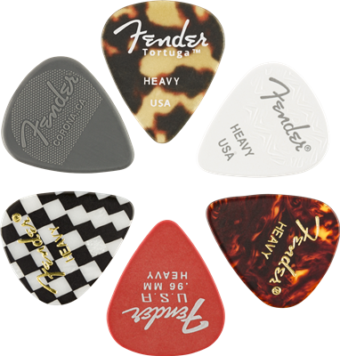 Fender 351 Heavy Material Medley Picks X 6