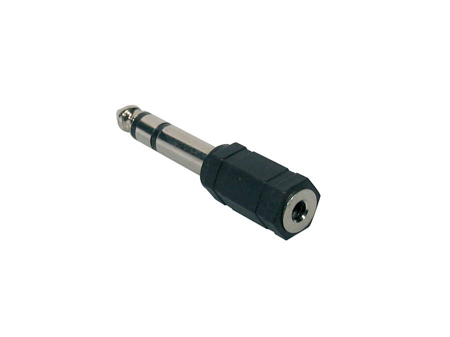 Adaptor, 3,5mm jack female stereo, 6,3mm jack male stereo only available in packs of 4