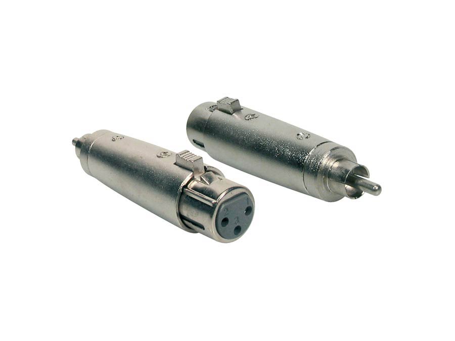 Adaptor, XLR female metal, RCA male