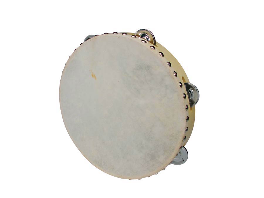 Tambourine, rawhide skin, wood, 9