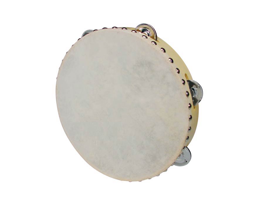 Tambourine, rawhide skin, wood, 10