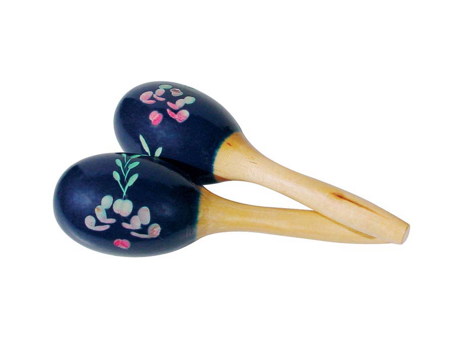 Mini maracas, wood, pair