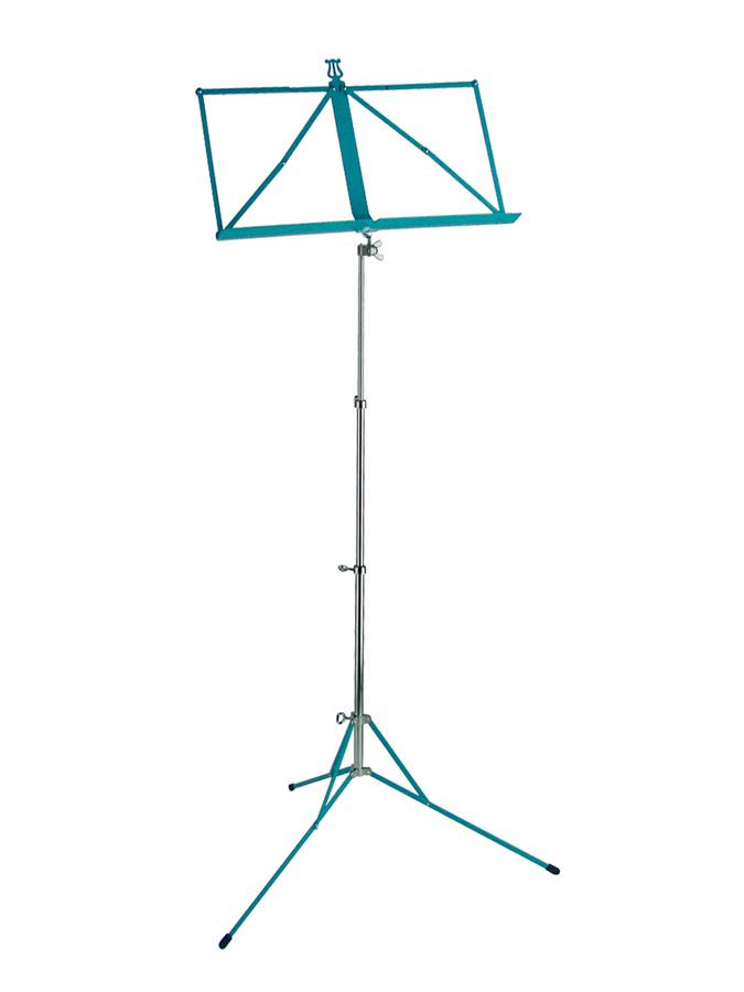 Music stand, foldable, turquoise powder coating