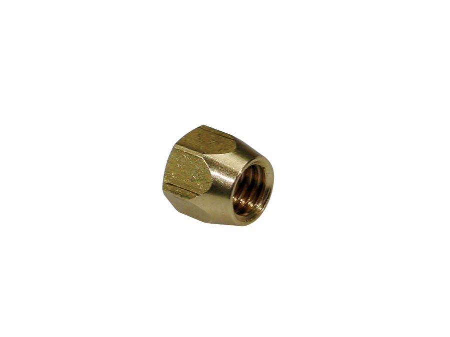 Truss rod nut, hexagonal, brass, 