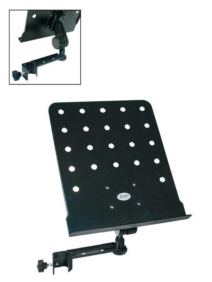 Clip-on music stand, black, perforated desk