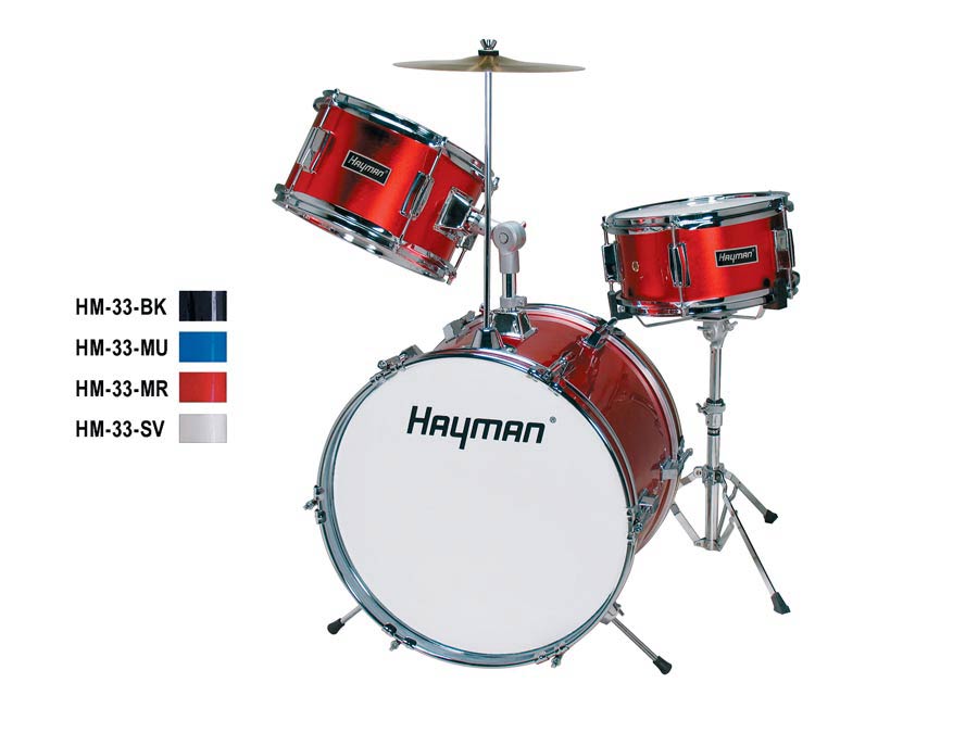 Junior Series 3-piece drum kit, metallic blue