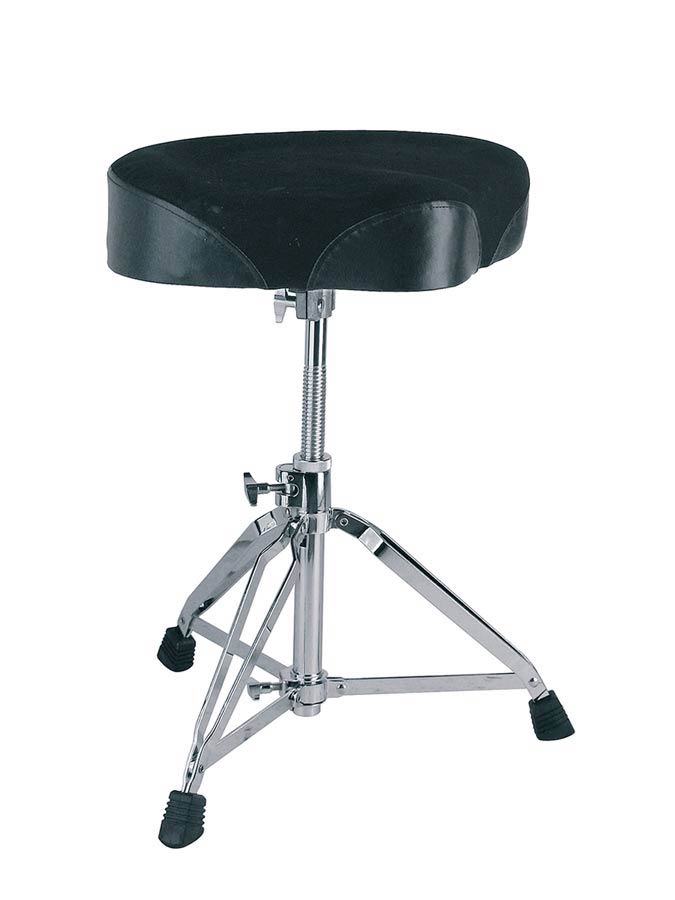 Pro Series Drumthrone, adjustable height (spindle), double braced legs, saddle seat