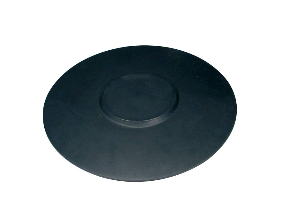 Practice drum pad, to be placed on snare drum, rubber, 14