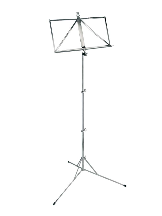 Music stand, foldable, nickel plated