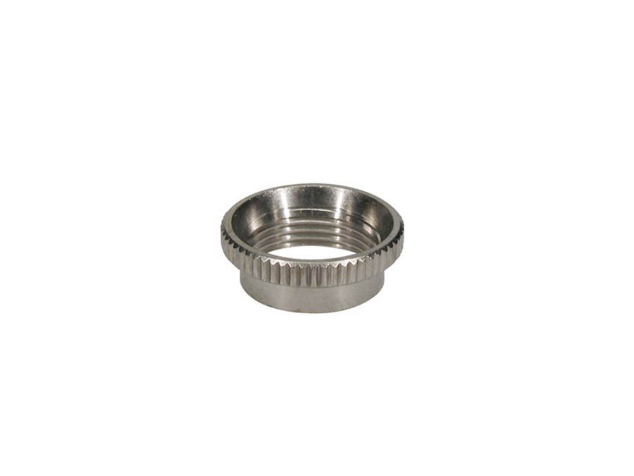 Switch nut, deep knurled, for thick top guitars, nickel
