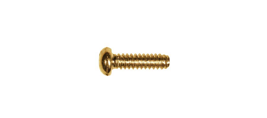 Switch bolt, 3,4x12mm, 12pcs, dome head, 6-32 thread for USA lever switches, gold