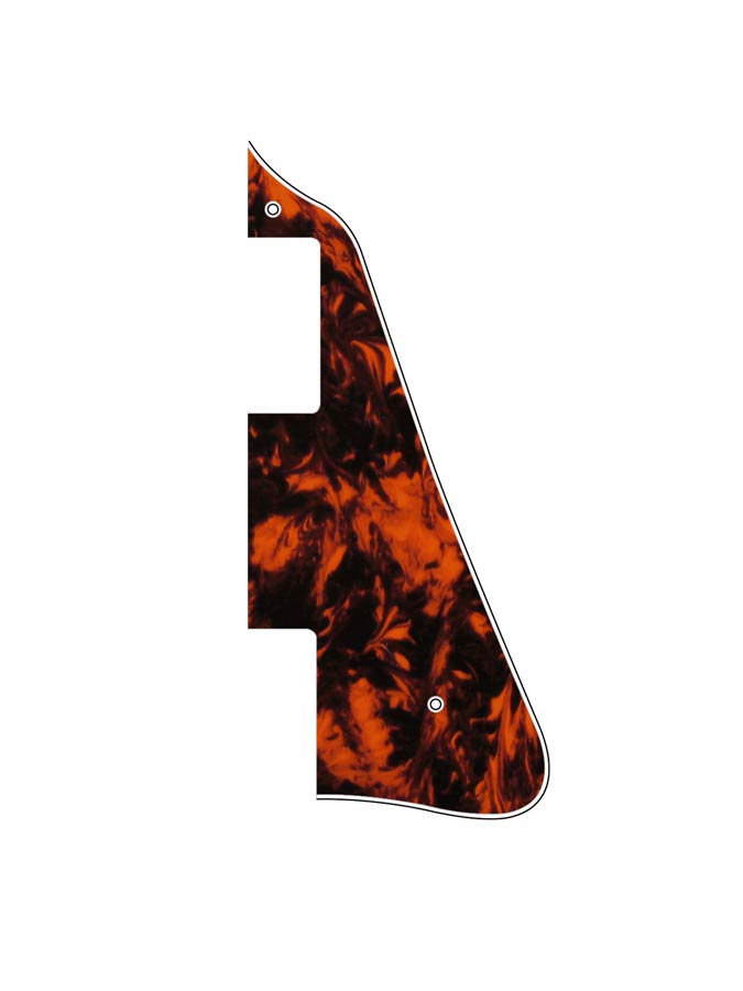 Pickguard, LP-model, standard, 3 ply, marble orange