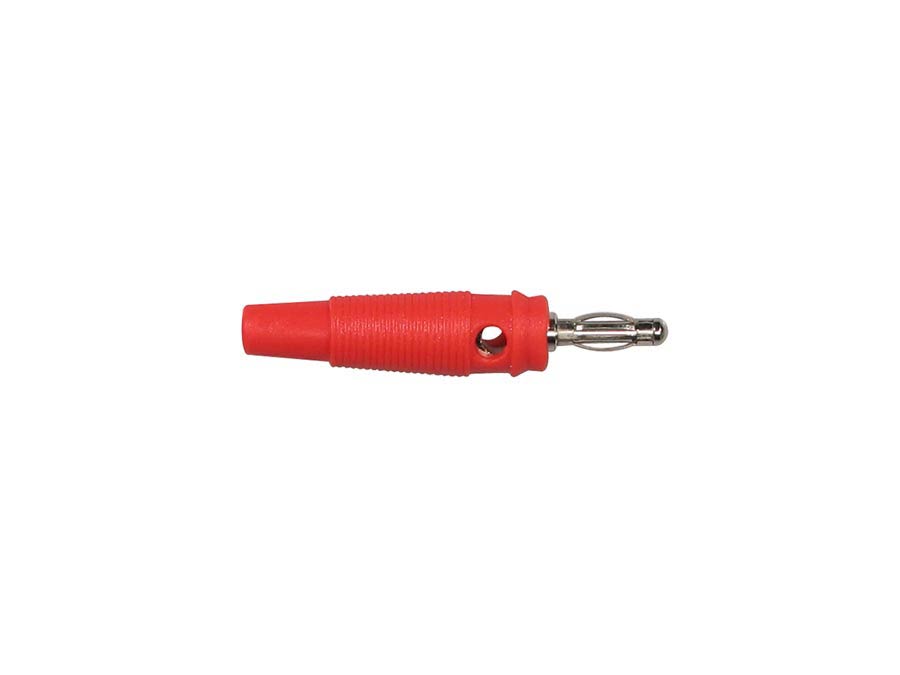 Banana plug, 1-pole, pvc red