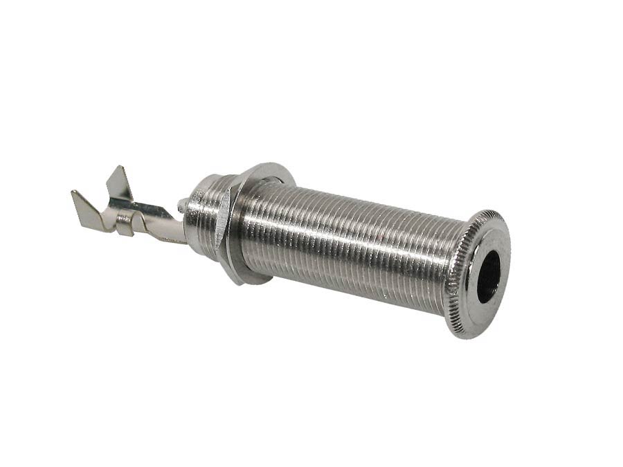 thick panel jack for 6,3mm, 2 pole nickel