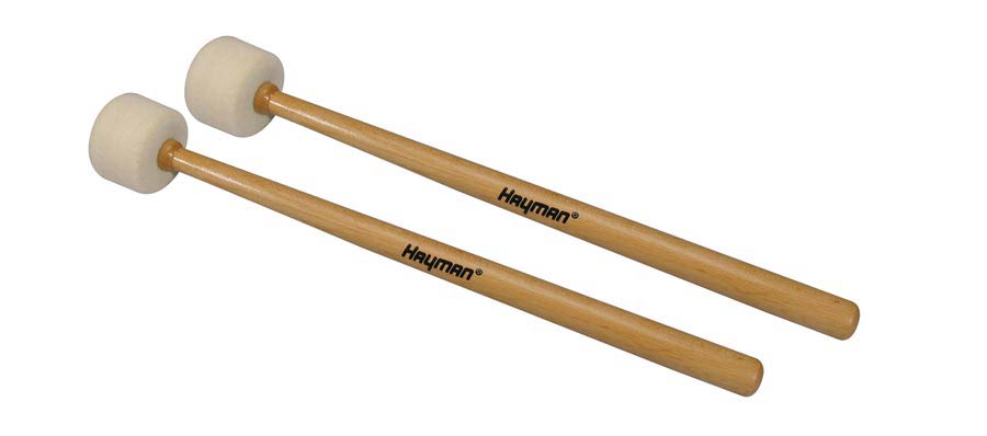 Timpani mallets, 371 mm. maple handle, pair, 50 mm. felt head