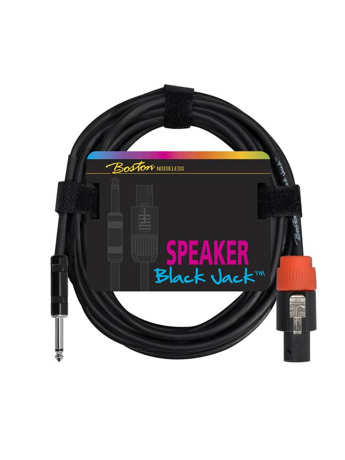 Black Jack Speaker cable, black, jack + speakon, 2 x 1,5mm, 1 meter