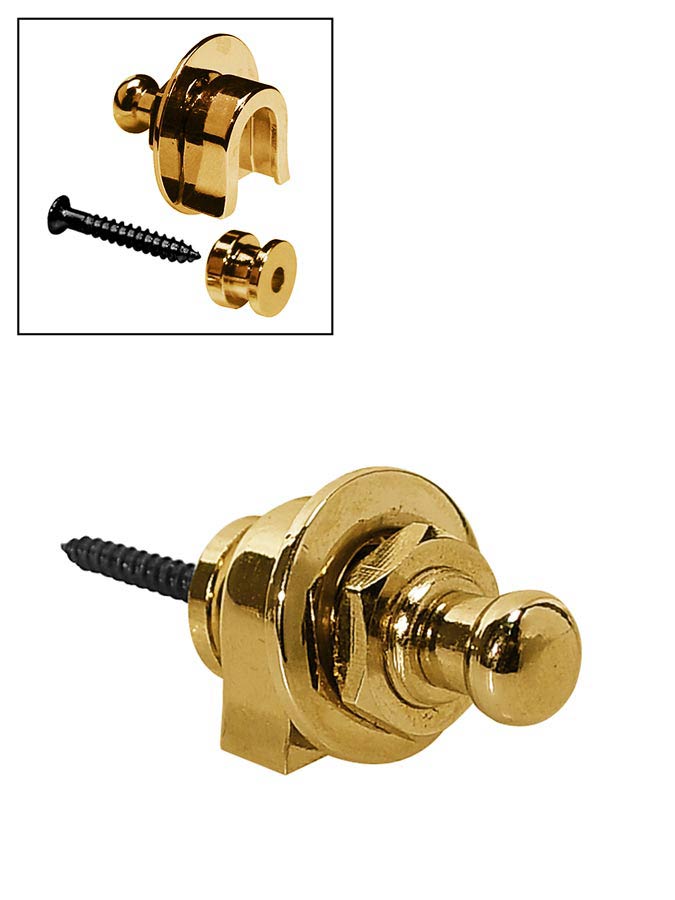 Straplock system, with screws, gold